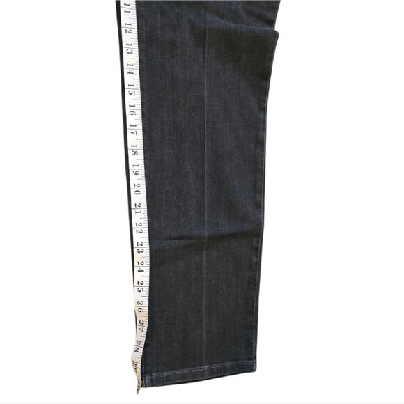 Eileen Fisher Dark Grey Black High Rise Wide Leg Denim Jeans Plus Size 16 - Picture 6 of 9